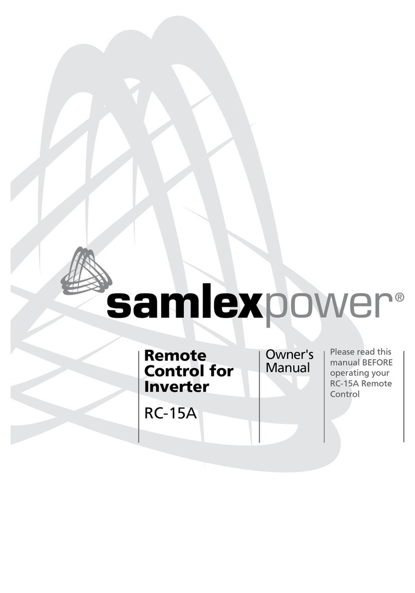 SamplexPower RC-15A User manual