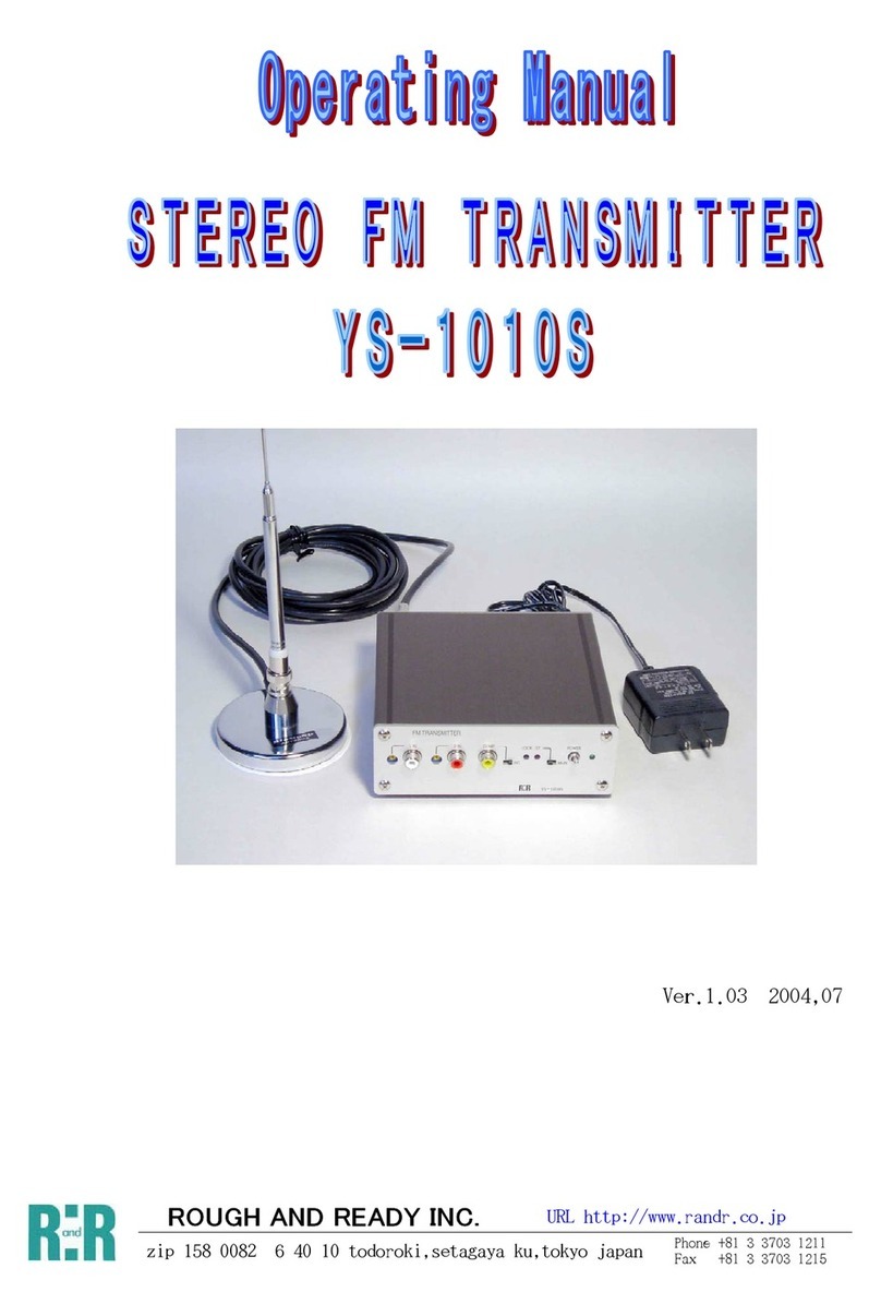 Rough and Ready YS-1010S operating manual