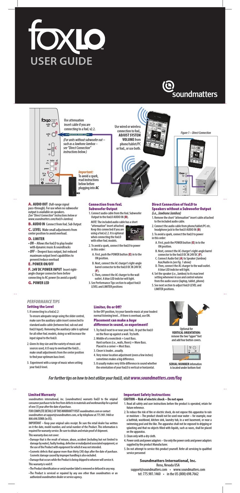 Soundmatters FOXLO user guide