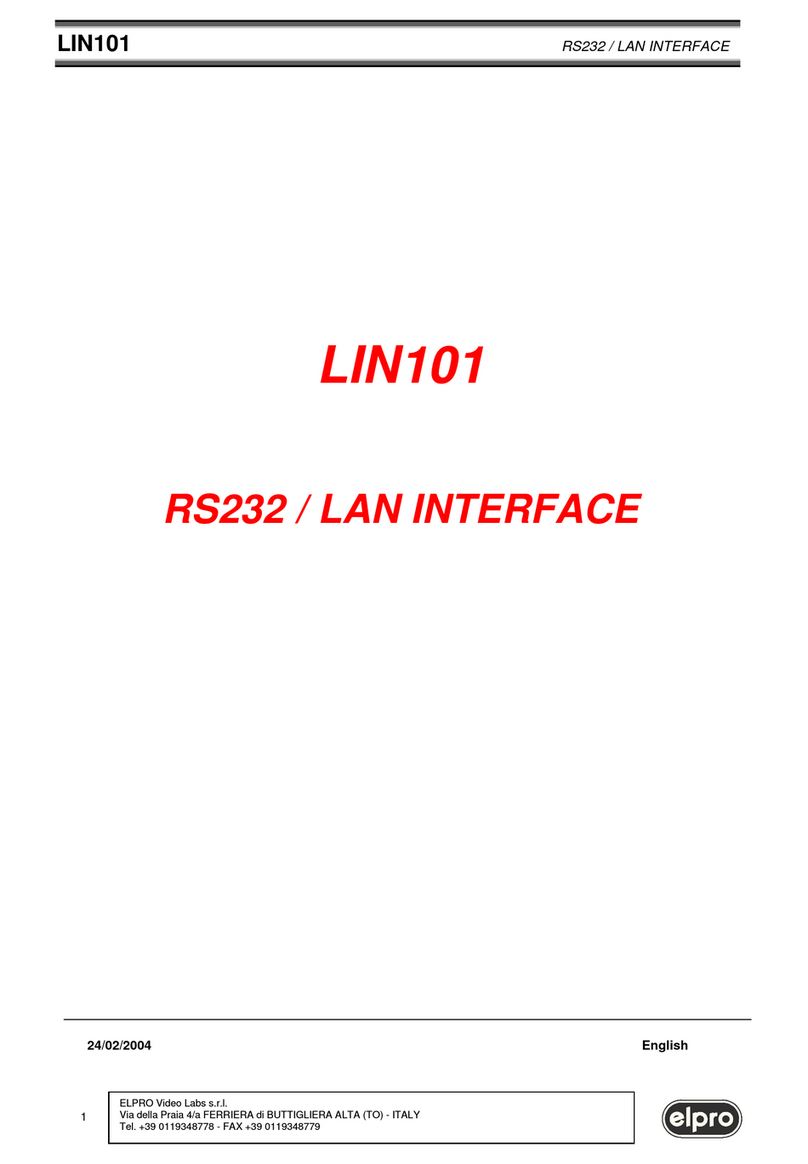 ELPRO LIN101 manual