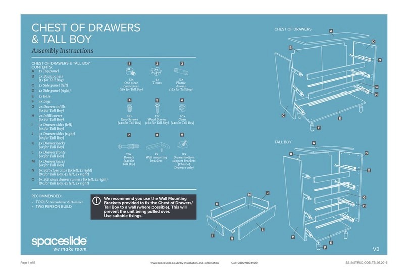 spaceslide CHEST OF DRAWERS User manual