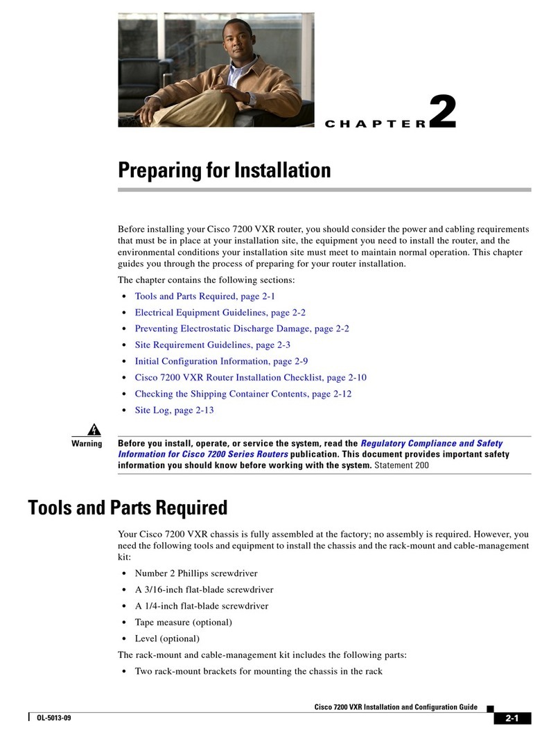 Cisco 7200 VXR Series User manual Cisco 7200 VXR Series User manual