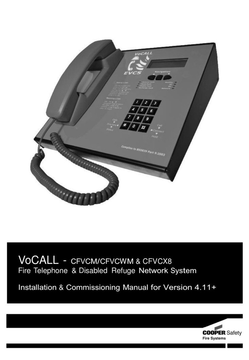 Cooper VoCALL CFVCM Installation & comissioning manual