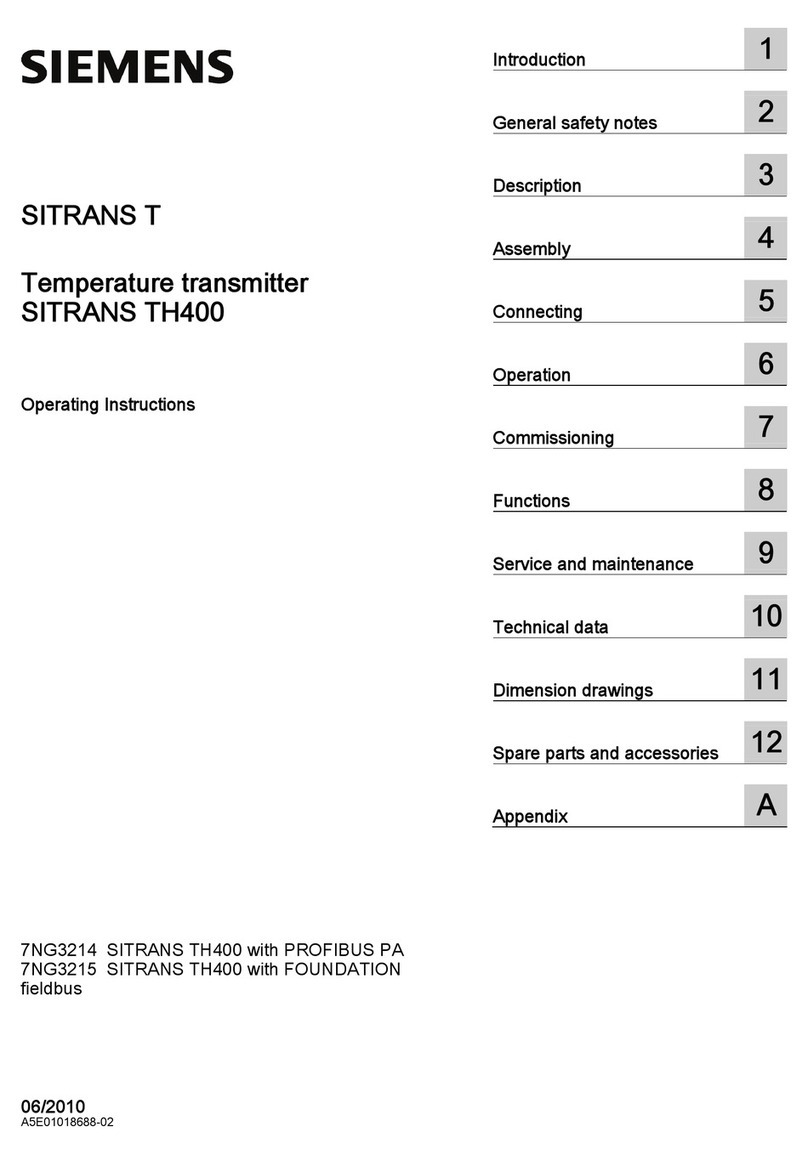 Siemens SITRANS TH400 operating instructions