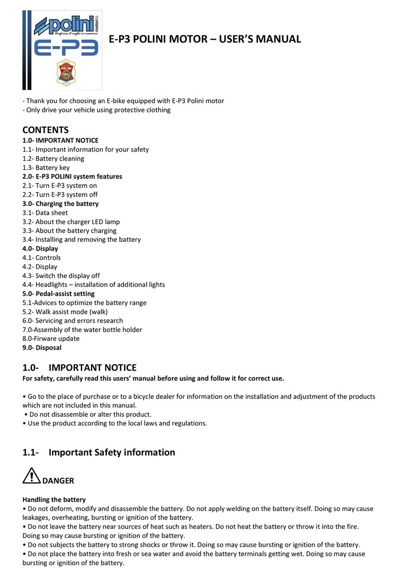 Polini motori E-P3 user manual Polini motori E-P3 user manual