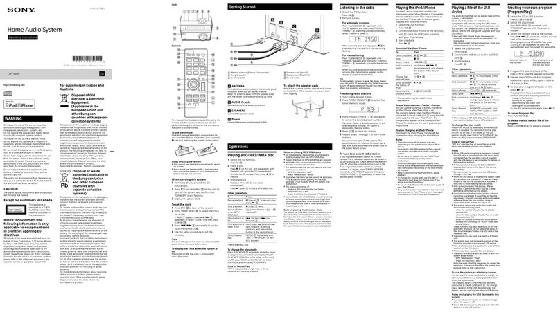 Sony CMT-S30iP User manual