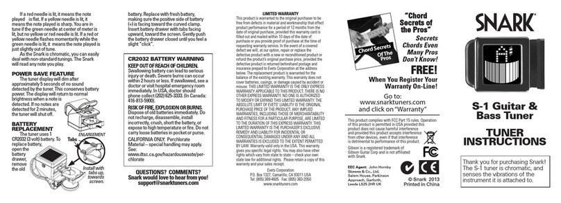 Snark S-1 User manual