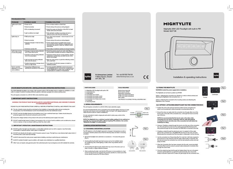 hylite Mightylite MLF136 Installation and operating instruction