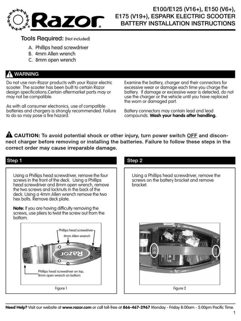 Razor E100 series User manual