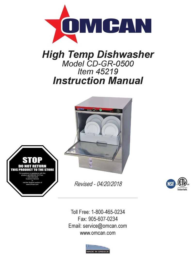 Omcan CD-GR-0500 User manual