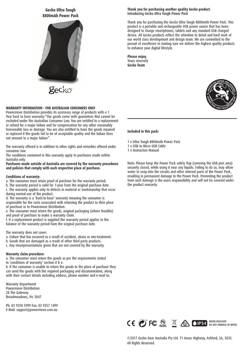Gecko GG990014 manual