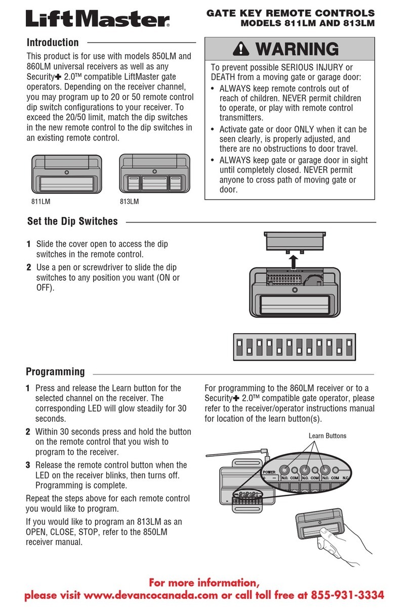Chamberlain 811LM User manual