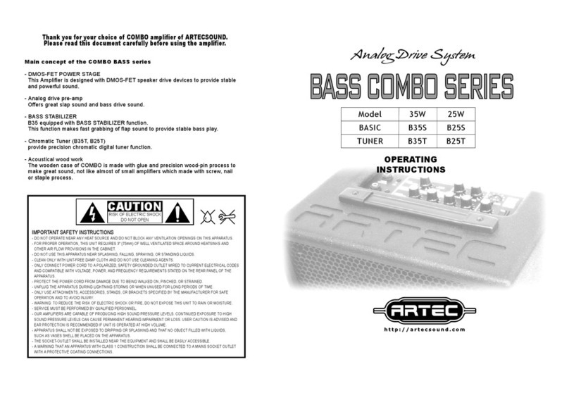 Artec B35S operating instructions