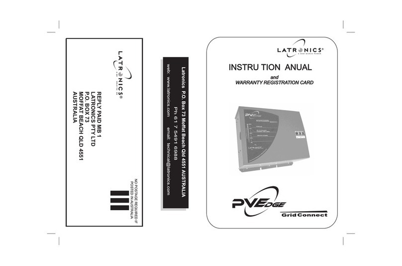 Latronics PVE1200 instruction manual