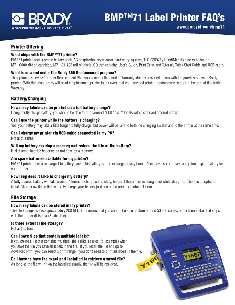 Brady BMP71 Questions and answers