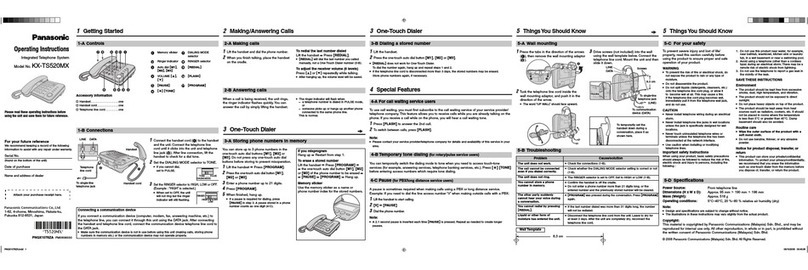 Panasonic KX-TS520MX operating instructions