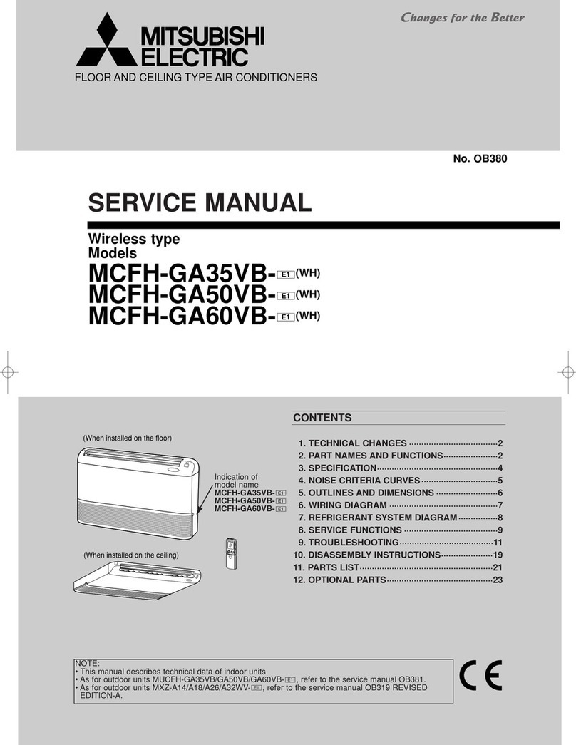 Mitsubishi Electric MCFH-GA35VB User manual