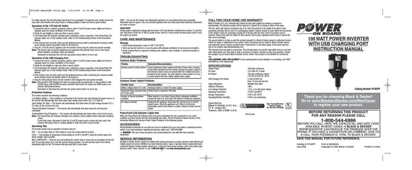 Black & Decker PI102PP instruction manual