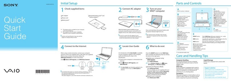 Sony Vaio SVS 131 series User manual