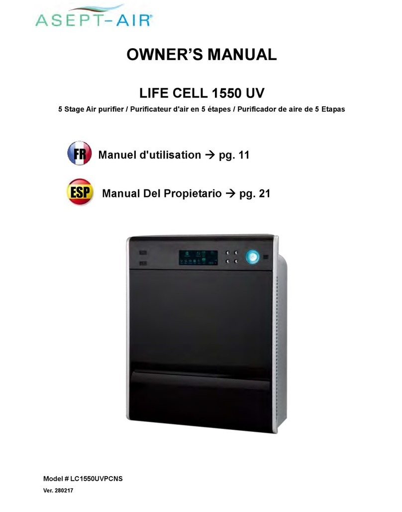 Asept-Air LIFE CELL 1550 UV User manual