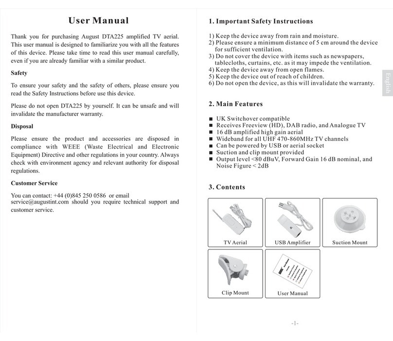 August DTA225 user manual
