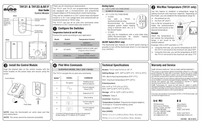 Aube Technologies TH131AF User manual