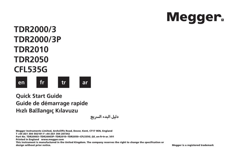 Megger TDR2000/3 quick start guide