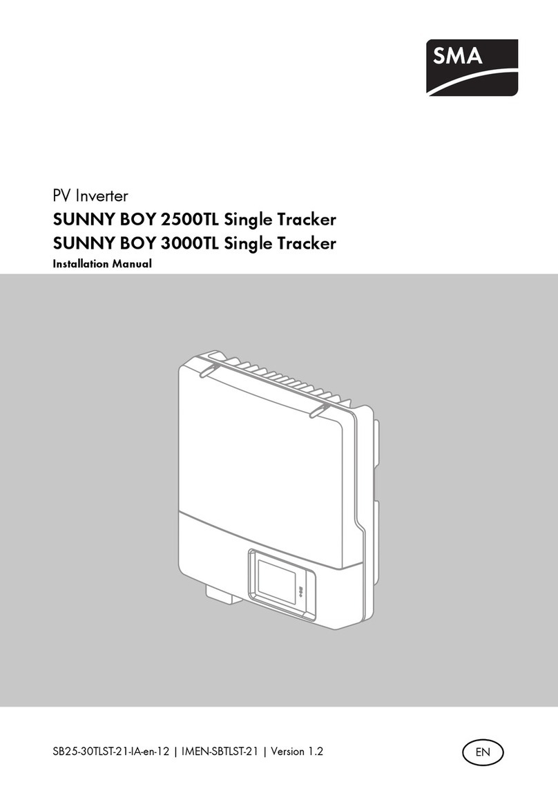 SMA SUNNY BOY 3000TL Single Tracker installation manual
