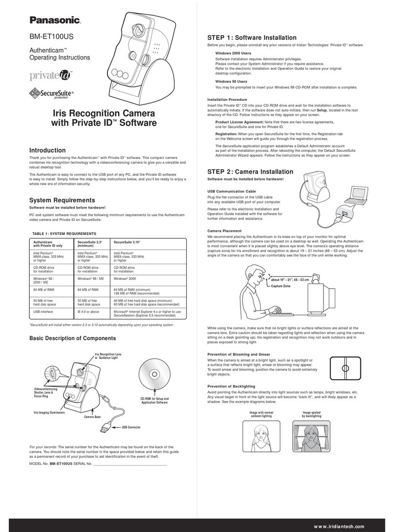 Panasonic Authenticam BM-ET100US User manual