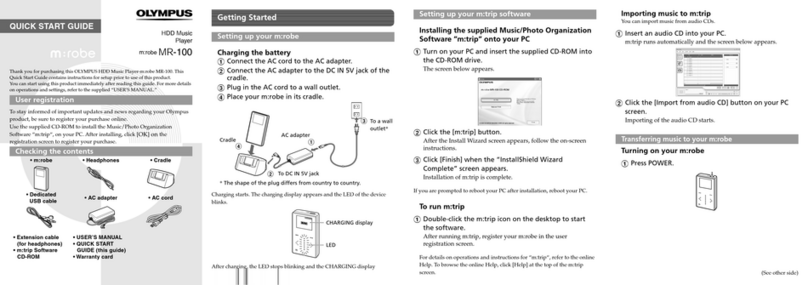 Olympus m:robe MR-100 quick start guide