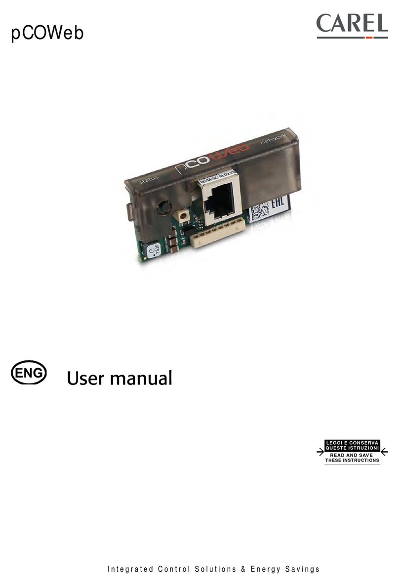 Carel pCOWeb user manual