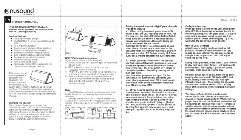 nusound WiDE instruction manual