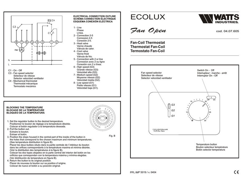 Watts Industries Ecolux 04.07.605 instructions
