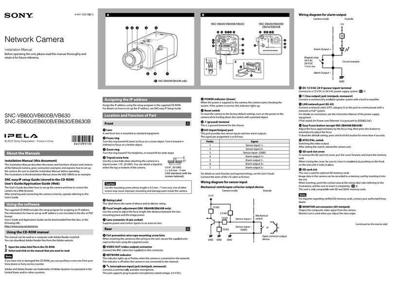 Sony SNCVB600 User manual