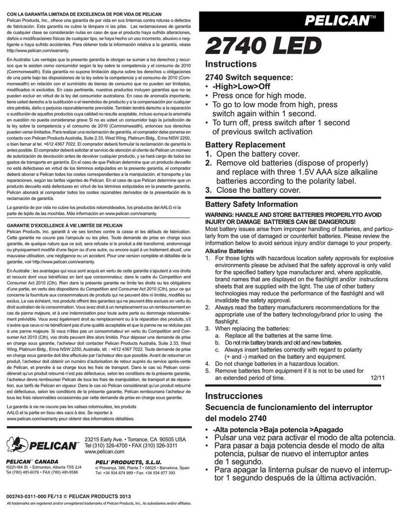 Pelican 2740 LED instructions