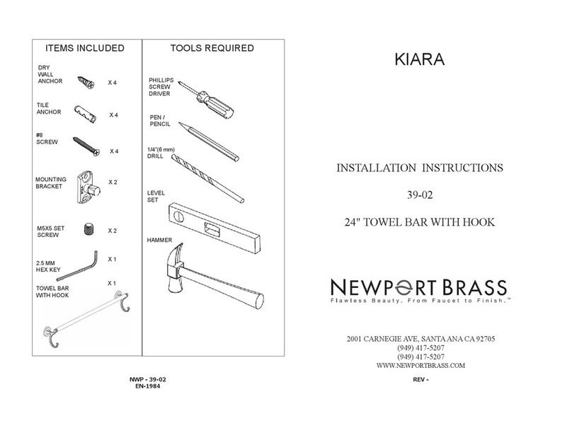 Newport Brass KIARA installation instructions