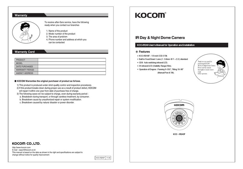 KOCOM KDI-CM240 Instruction Manual