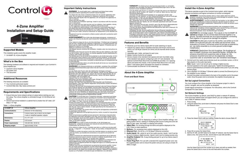 Contro l4 C4-8AMP1-B Assembly instructions
