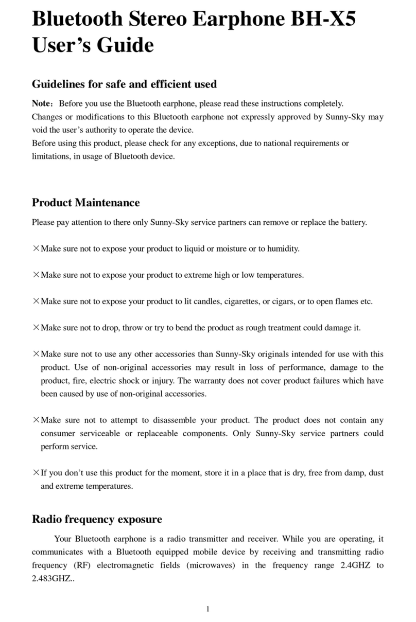 Sunnysky Electronics BH-X5 user guide