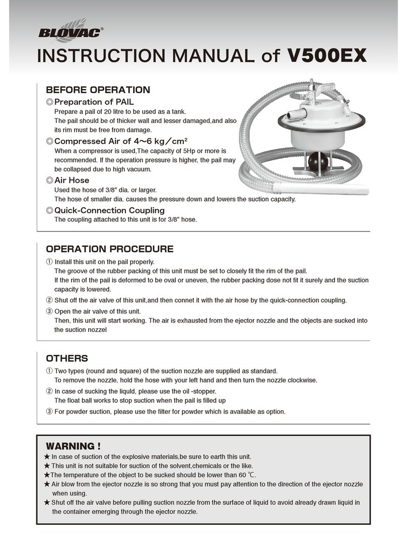 Blovac V500EX instruction manual