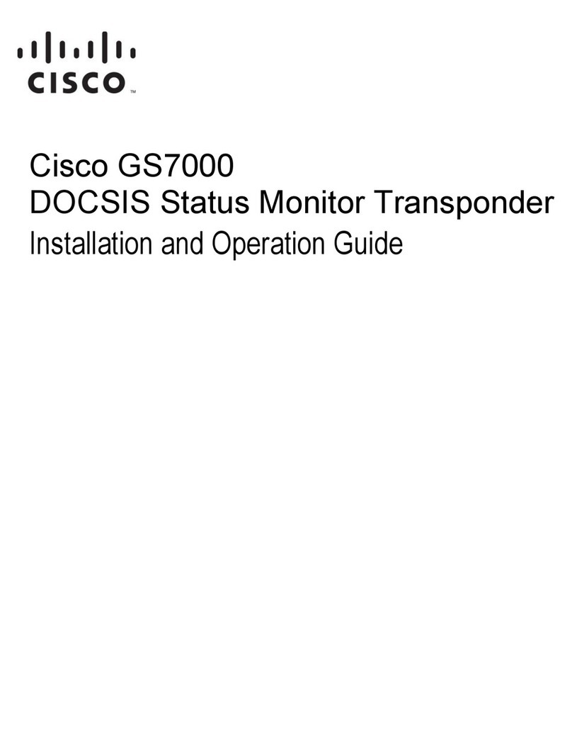 Cisco GS7000 Installation and operation guide
