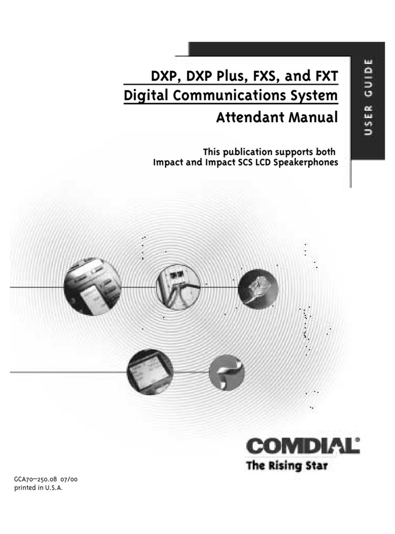 Comdial DXP Digital Communications System Attendant manual