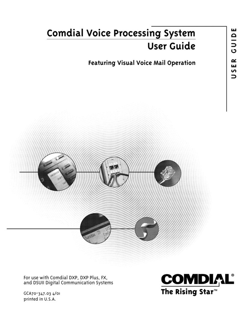Comdial DXP Digital Communications System User manual Comdial DXP Digital Communications System User manual