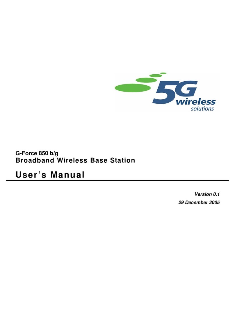 5G Wireless Solutions G-Force 850 b/g User manual