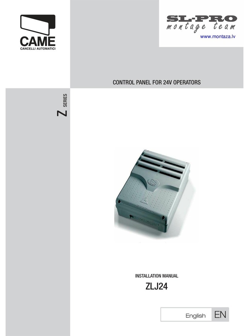 CAME ZLJ24 installation manual