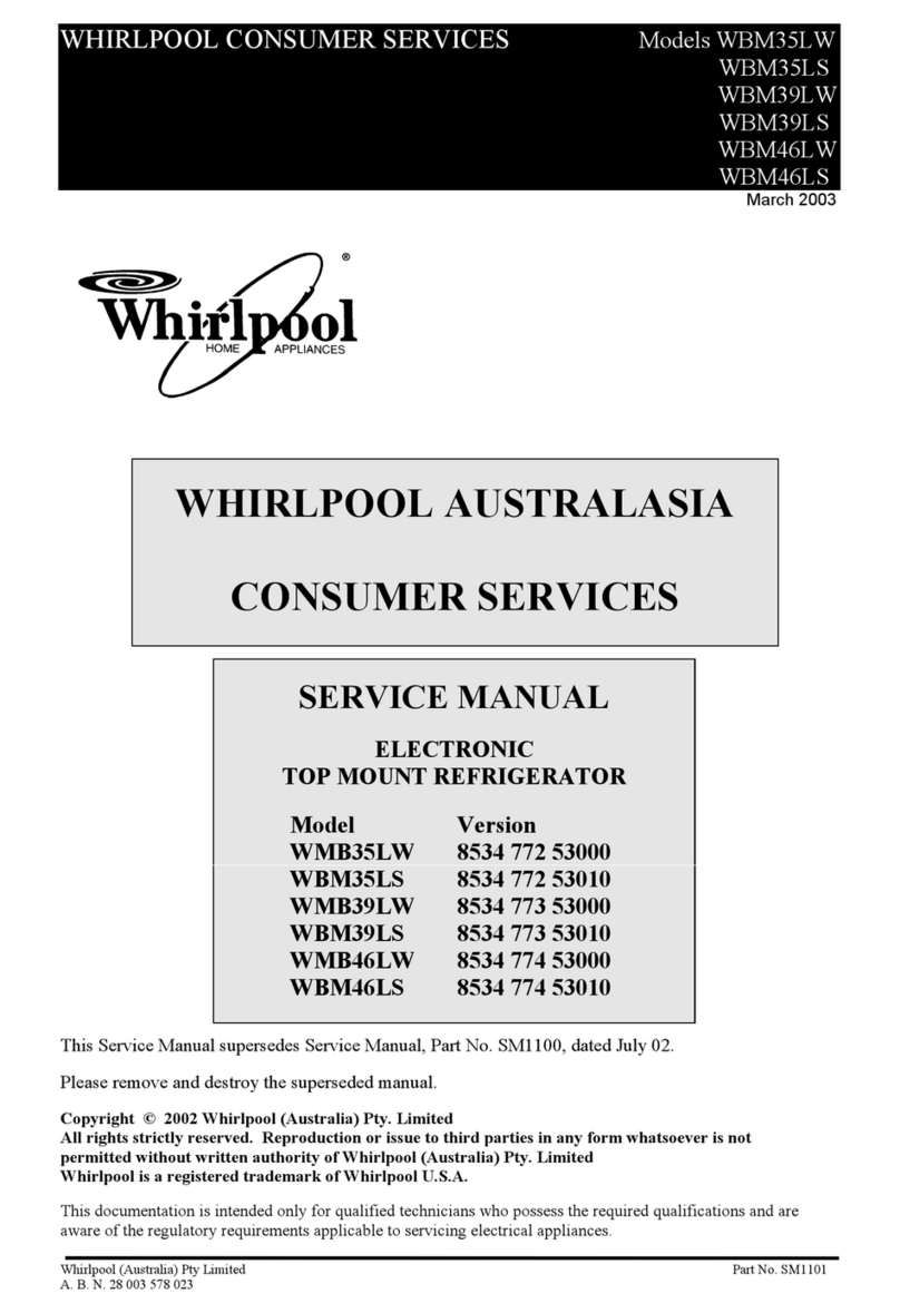 Whirlpool WBM35LW User manual