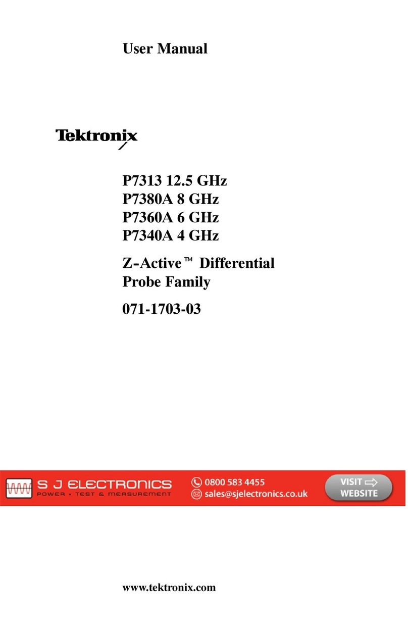 Tektronix P7313 User manual Tektronix P7313 User manual
