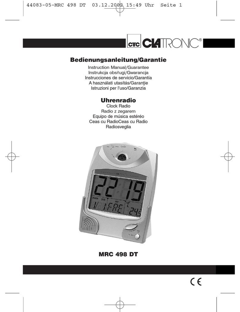 Clatronic MRC 498 DT User manual