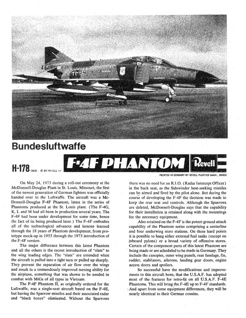 REVELL H-178 instructions