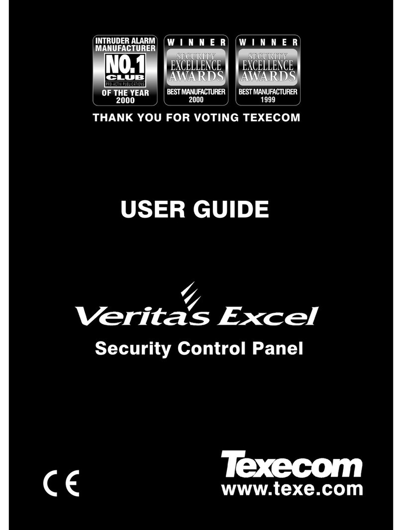 Texecom Veritas Excel Master User manual